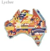 Lychee National Panorama résine réfrigérateur aimant France Australie Canada Inde réfrigérateur aimants voyage Souvenirs décoration de la maison