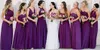 Spring 2020 Chiffon Purple Bridesmaid Dresses Optional Mix and Match Styles A Line Long Wedding Maid of Honor Dresses Custom Made EN1241