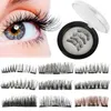 Natuurlijke 3D Triple Mink magnetische valse wimpers Handgemaakte lijmvrije magneet oog wimpers verlenging make-up tools