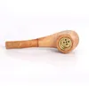 New curved hammer, wood pipe, smoking accessories, removable manual grinding pipe