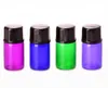 540 pcs/lot 2 ml bouteilles d'huile essentielle colorées Mini flacons d'échantillons en verre Transparent bouteille conteneur 5 couleurs