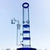 Bong in vetro colorato a tubo dritto con tubi per acqua Perc 24 cm Waterpipe Dab Rigs con quarzo Banger WP525