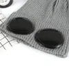 Double-use Thickened Winter Knitted Hat Warm Pilot Beanies Skullies Ski Cap with Removable Glasses for Men Women273y