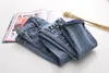 New Hot Fashion Hole Womens Ripped Jeans Knee Cut Skinny Fit Stretchy Ladies Denim Pearl