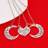 2pcs Set I Love You to the Moon and Back Cloud Pendant Mother Daughter Necklace Keychain Set