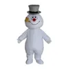 Frosty Snowman Mascot Costumes Animated theme Christmas snowman Cospaly Cartoon mascot Character adult Halloween Carnival party Costume