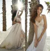 2021 uma linha veste abiti da sposa spaghetti backless rending vestidos de noiva Bohemia Boho Beach Vestido de noiva