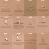 136 dessins Dogeared Bijoux Sautoirs Colliers Avec Carte Or Argent Plaqué Pendentif Collier Petit Cadeau pour Amis Familles Promotion Cadeau
