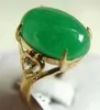 Hele goedkope mooie damesmode echte groene jade ring maat6-8294j