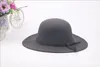 Verão Dobrável Grande Chapéu Vintage Mulheres Tentais Faux Lã Beach Hat Sun Hat