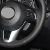 DIY Black Genuine Leather Car Wheel Wheel Cover para Mazda CX-5 Mazda 3 2013-2016 Mazda 6 2014-2016 Scion IA 2016234s