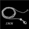 925 Sterling Silver Necklace Rolo quot o quot quot netclaces المجوهرات 1mm 16039039 24039039 925 Silver DIY Chai3650469