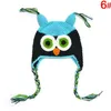 Partihandel Toddler Uggla Öron Flap Virka Hatt Barn Handgjorda Virka Uggla Beanie Hat Handgjorda Owl Beanie Kids Hand Strikkad Hat