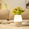 Flowers Vase Lamp USB LED Atmosphere Light Novelty Bedside Night Lights Table Desk Lamp Gifts Christmas Kids Home Decoration