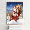 5D DIY Diamante Pieno Ricamo Babbo Natale Pittura Diamante 5D Punto Croce 3D Diamante Mosaico Artigianato Cucito Regalo Di Natale