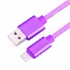 1m 2m 3m fast Cell Phone Cables fabric braided alloy charger cable Type c Micro Usb Cables for samsung s6 s7 edge s8 s9 htc