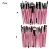 20pcs/set Professional Eyebrow Makeup Brush Eyeshadow Beauty Cosmetics Foundation Powder Brush Kit Face Lip Blending Brush Tools