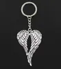 20st / Lot Key Ring Keychain Smycken Silver Plated Angel Wings Charms Key Tillbehör