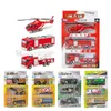 Alloy Car Model Toy, Engineering Truck, Fire Engine, Helicopter, Military Rocket Truck, Garbage Truck, Kid' Birthday' Party Gift, Collecting