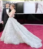 Free Shipping High-Quality New European And American Stars With The Same Ball Prom Dress Oscar Awards Gray Tulle Evening Dresses