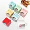 9.5*9.5*11cm Classic Candy Paper Box colorful/pattern Single Packing Cupcake Box with Inner Base 100pcs/lot Free Shipping