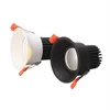 15W Vit Black Shell LED tak-downlight Inbyggd LED-vägglampa Spotljus med LED-drivrutin för hembelysning AC85-265V