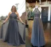 Plus Size Sexy Linia Prom Dresses Halter Bez Rękawów Długość podłogi Specjalne okazje Sukienka Popularne Suknie Wieczorowe Darmowa Wysyłka