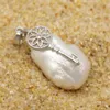 Charm Fashion Shaped Large Pearl Pendant Necklace Pendant Holder (Without Pearls, Pearls Needed Separately)