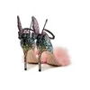 Free shipping 2018 Ladies patent leather high heel feather Rose solid butterfly ornaments Sophia Webster SANDALS SHOES colourful size 34-42