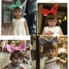 Winter Space Cotton Bow Headband girls kids hair head band accessories for children adjustable rabbit bunny ears headbands