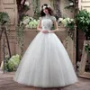 Grande taille courte dentelle pas cher robe de mariée Vintage 2018 robe de mariée à la mode robes de princesse robe de noiva