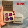 NEW Hot Maquiagem Beleza Envidraçada 4 Cores Pressionadas Glitter Eyeshadow Palette Shimmer Maquiagem Luminosa de Longa Duração DHL grátis