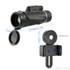 Eyebreb 10x42 Teleskop Monokulärt kompakt handhållen Multi-Coated Monocular Spotting Scope Telescope med Smartphone Adapter Mount