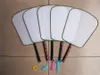 Quadrado branco de seda Fan tradicional Artesanato alça redonda DIY Criança Estudantes Belas Programas Art Pintura Fãs de mão chinês 10pcs estilo / lot