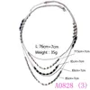 3 stücke Beliebte Zink-legierung Multilayer Lange Kette Anhänger Halskette Für Frauen Geschenk Party Kristall Schmuck Dropshipping A0828