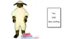 Custom sheep mascot costume Adult Size add a fan and belly stuffing free shipping