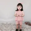 幼児の女の赤ちゃんの服セットガーゼコットンタンクトップドレスショートパンツキッズアウトフィット衣類1824473