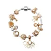 charm bracelet 925 Silver Rose Gold Charms Bead for European Bracelets Bella Pendant Accessories Bangle Valentine Gift Diy Wedding Jewelry