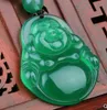 Zielony agat jadei Buddha wisiorek zielony kryształowy brzuch brzuch Miller Buddha Life Jade wisiork Naszyjnik żeńskie modele 247H