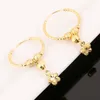 Gold Color Flowers Earrings for Women Girls Wholesale Jewelry Africa Earring Arab Gifts