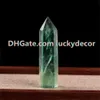 5 Zielony Fluoryt Healing Crystals Tower Point Chakra Terapia Różdżka Ręcznie Polerowany Naturalny Młynkowy Generator Quartz Mineral Speymen Pick Rozmiar