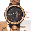 BOBO VOGEL Originele Merk Mannen Compleet Kalender Horloges Quartz Hout Armbanden Drop heler China Luxe Horloge voor Men275r