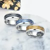 Der Herr des 8-mm-Rings, Silber, Gold, Buchstaben-Fingerring, Bandringe, Edelstahlring, Brave Hope, inspirierender Schmuck für Damen und Herren