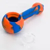 Tubos de água de Silicone Rig Tubo de Fumaça de Silicone Tubo de Colher de Mão Hookah Bongs óleo de silicone dab rigs com tigela de vidro