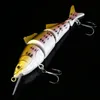 1pc 39g 17cm Fishing Fishing Minnow 4 شرائح كبيرة مزيفة سحر Crankbait 3D Eye Leachial Fishing Lure Tackle Pesca