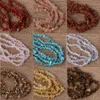 3-5mm Naturlig 11 Style Material Stone Freeform Grus Loose Chip Beads Strand 34 "För smycken gör armband och halsband