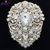 Duża Broszka Pins Bridal Wedding Jewelry 4.9 cale Rhinestone Crystal Kobiety Akcesoria Biżuteria 4045