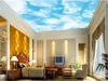 soffitto 3d carta da parati stereoscopica personalizzato Sky arte del paesaggio del salone 3D soffitto 3D Wallpaper europeo