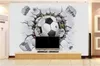アルカディ卸売 -  3Dサッカーの壁紙スポーツの背景壁画リビングルームソファーベッドルームフットボールテレビの背景カスタム任意のサイズの壁壁画