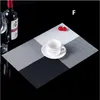 PVC Placemat Antislip Plastic Tafel Mat Waterbestendig Dining Place Matten Plaat Schotel Keuken Tafel Pads Accessoires